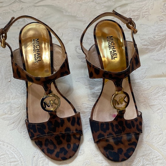 Michael Michael Kors leopard print high heel sandals - Picture 2 of 12